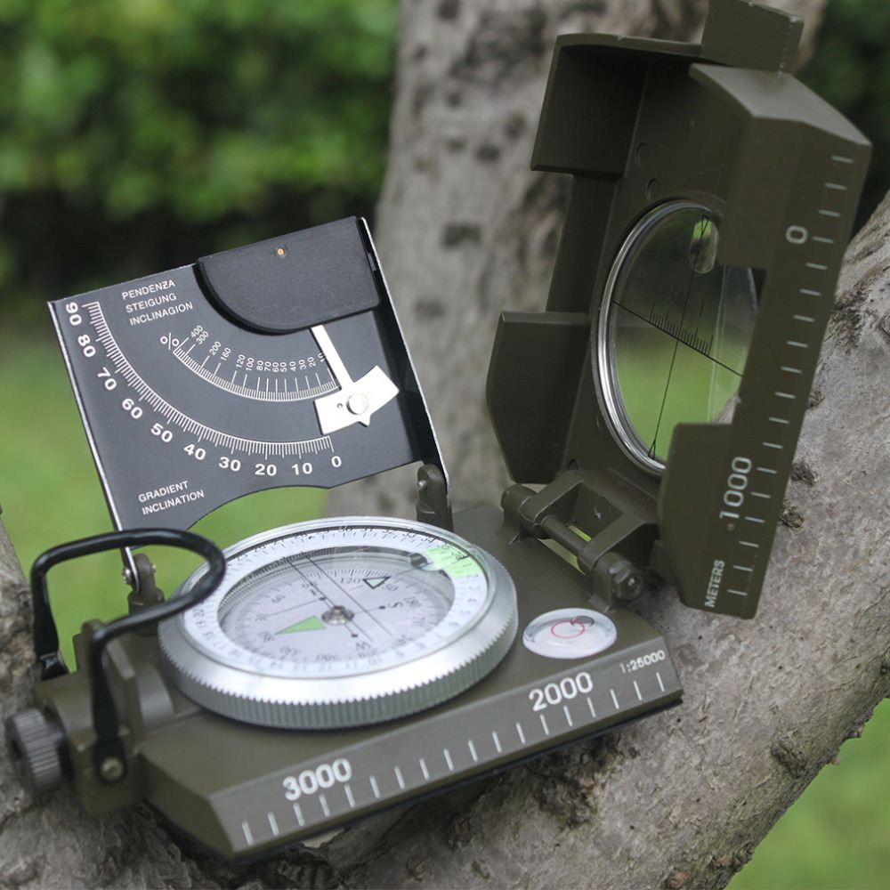 Professional compass Army Geology Compass Sighting Luminous Compass with moonlight for Outdoor Hiking Camping Free ship