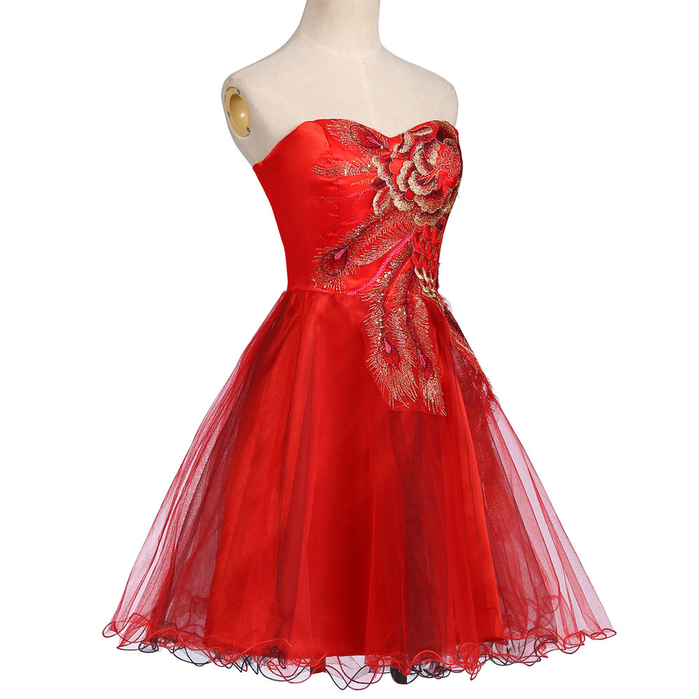 new off the shoulder organza short prom homecoming dress lace appliques graduation gown cocktail party gown qc367