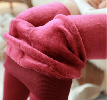 Women Winter Warm Leggings Elastic high waist plus velvet thick Artificial Slim Stretch Pants Thick Women 8 Colors