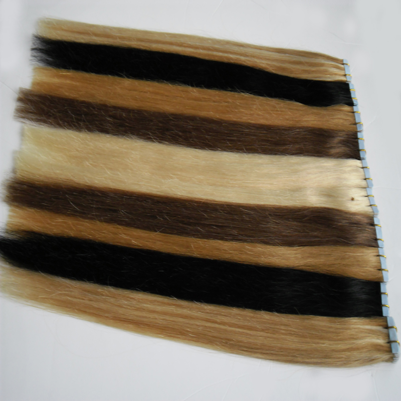 Human hair tape extensions 100g 40Pcs/lot Blonde Brazilian Virgin Remy Skin Weft Tape Adhesive Hair Extensions tape in human hair extensions