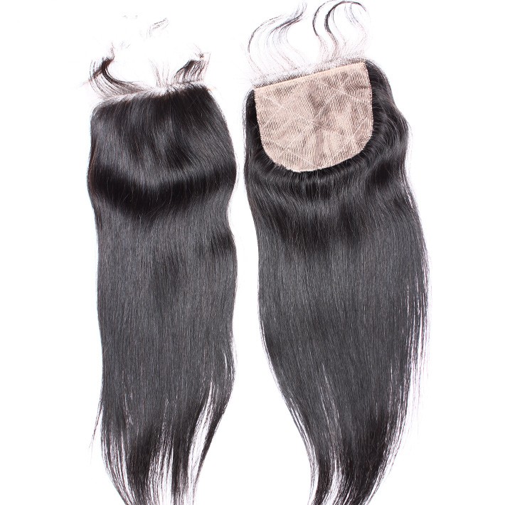 Real Virgin Brazilian Straight Hair Silk Base Lace Closure Natural Scalp Body Wave Human Hair Closures Deep Curly Bleach Knots Greatremy Vendor SALE
