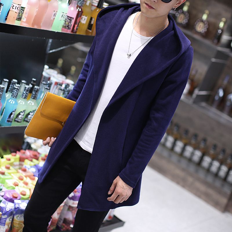 Mens Sweater 2016 New Plus Size Autumn Slim Fit Cardigan Men Simple Hooded Casual Sweater Men Long Mens Cardigans 4Colors 5XL-M