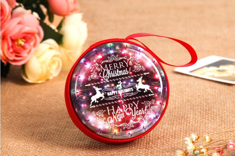 Funny Cute Girl Pula Coin Purse Round Tin Box Coin Bag Tinplate Zipper Bag Women Purse Headset Creative Coin Bag