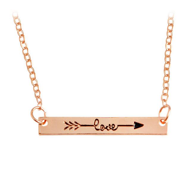 Good A++ Creative style LOVE arrow necklace jewelry WFN400 (with chain) mix order 20 pieces a lot