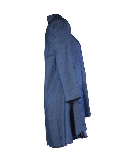 High quality Big fashion long - sleeved denim shirt loose loose women 's explosive section LX014