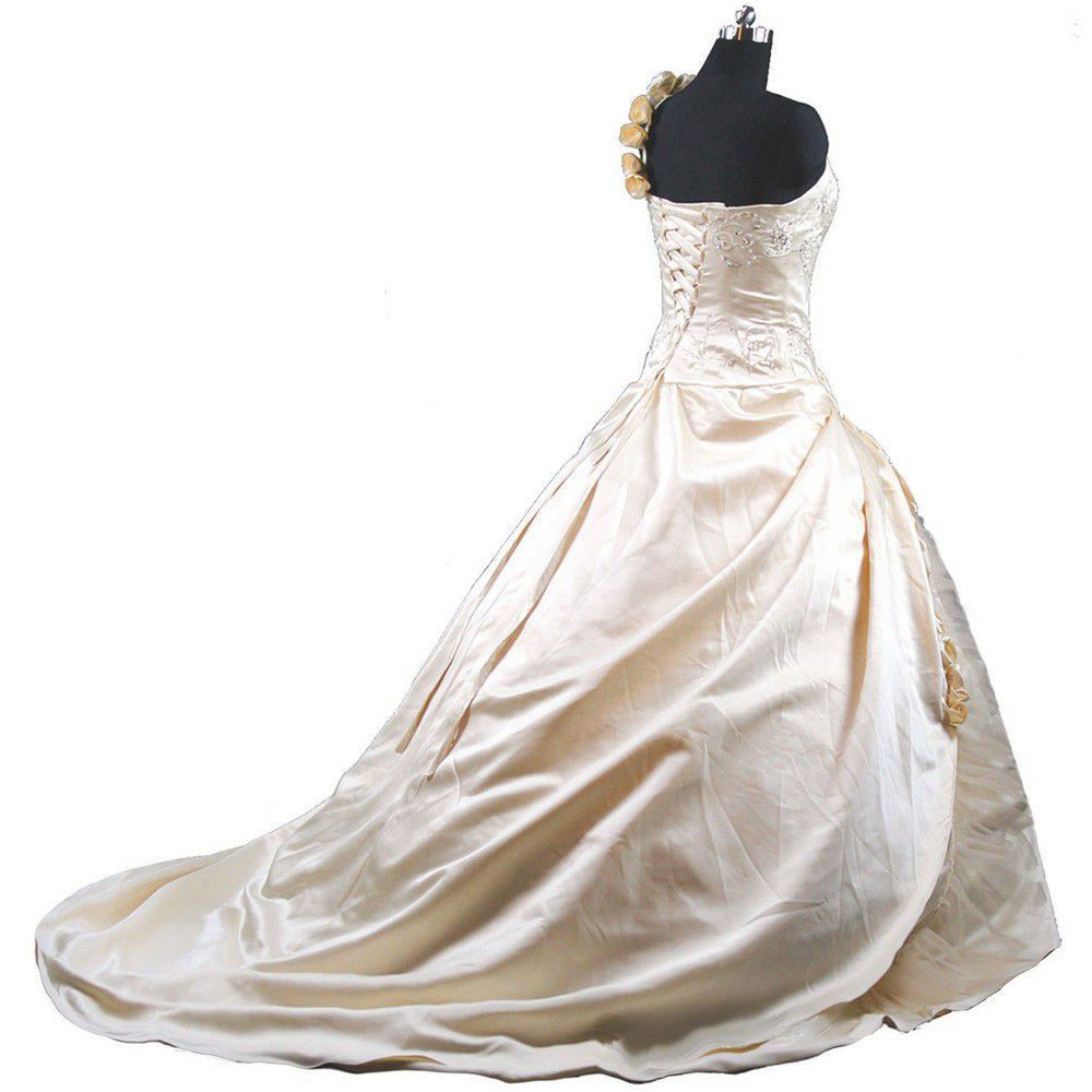 2017 New Taffeta Lace Ball Gown Wedding Dresses with Appliques Beaded Cheap Plus Size Bridal Gowns Stock Size 2 4 6 8 10 12 14 16 QC107