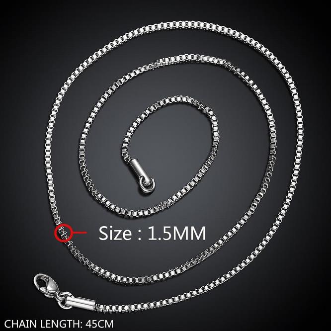 10pcs/lot Promotion! 316L wholesale 925 silver necklace, 925 silver fashion and beautiful jewelry Snake Chain 1.5 mm 45CM 50CN Necklace
