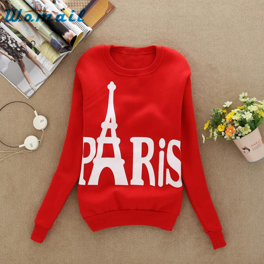 Wholesale- CharmDemon Hot Sale Women Long Sleeve Printed Pullover Sweatshirts st12