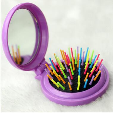 Portable Rainbow Needle Plastic Comb Balloon Rainbow Needle Round Folding Mirror Comb
Portable Rainbow Needle Plastic Comb Balloon Rainbow Needle Round Folding Mirror Comb