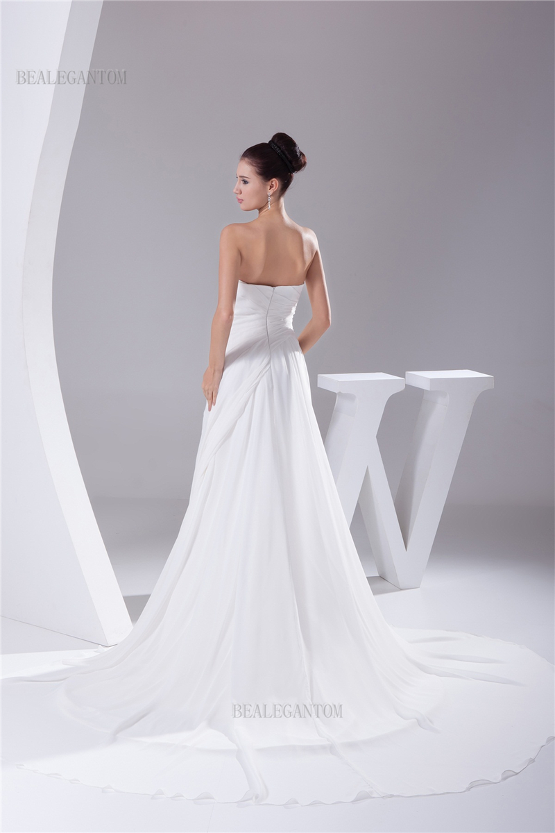 newest elegant sweetheart chiffon wedding dresses aline beaded plus size wedding party bridal gowns bm41