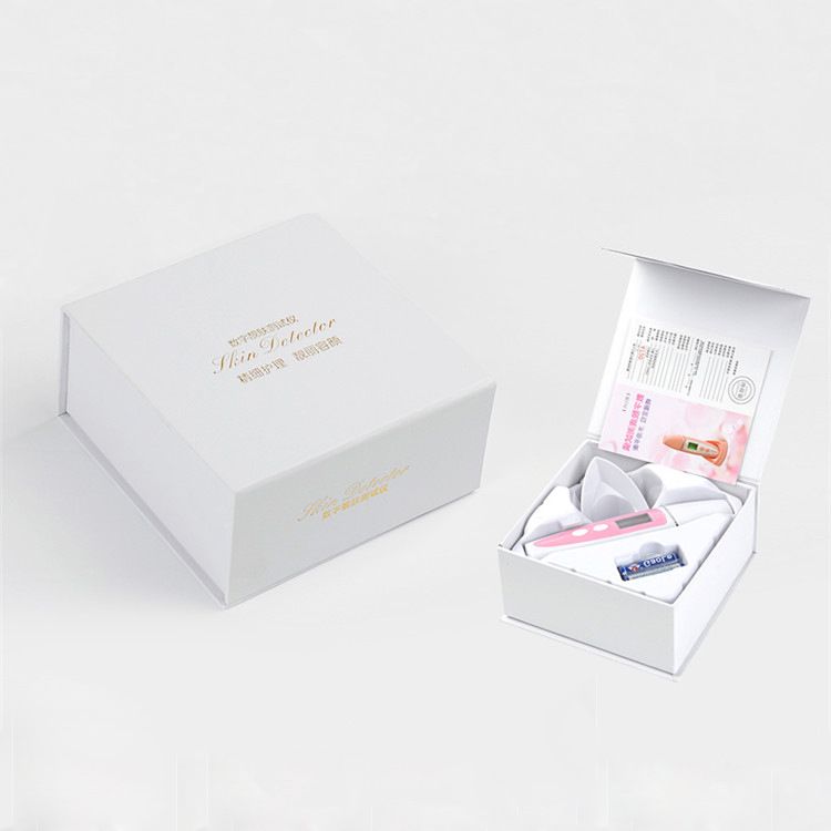 New Arrival Patent Design LCD Display Facial Beauty Equipment Skin Oil Moisture Analyzer Testing Skin Tester Pink White 0609011