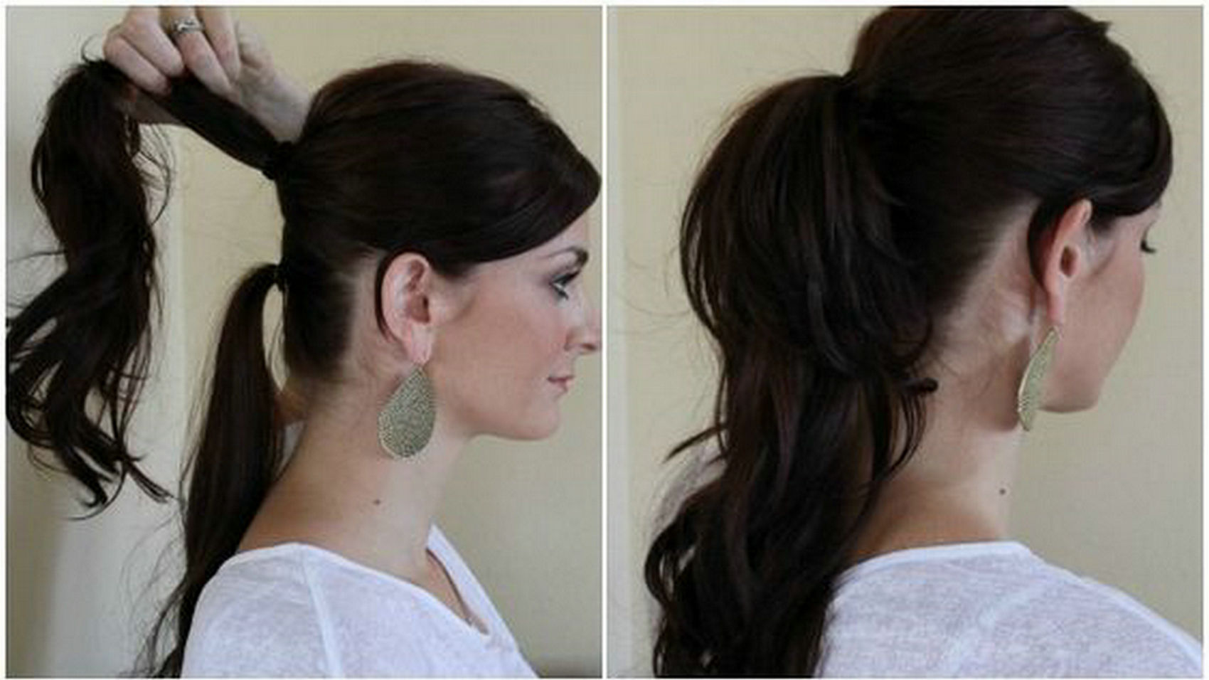 Chic Ponytail natural Clip In bouffant wavy Peruvian Human Hair Drawstring Pony tail Hair Extensions100g or120g For Girls