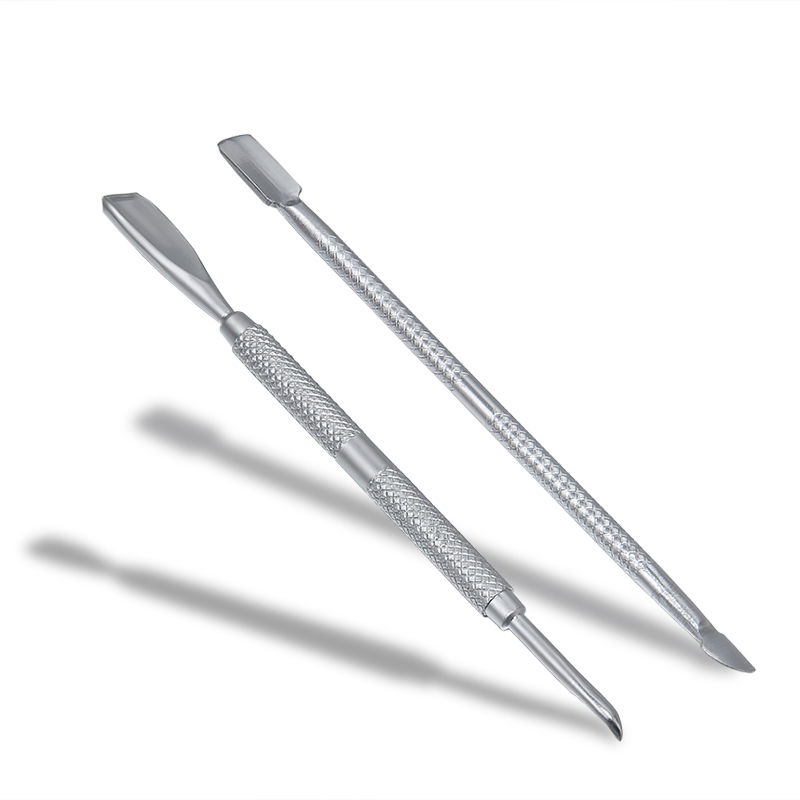 2 x Nail Art Stainless Steel Cuticle Pusher Remover Trimmer Manicure Set Tool #R91