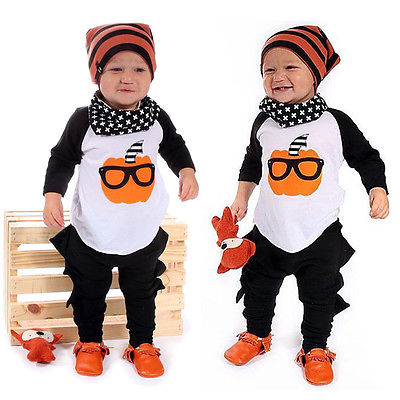 Autumn Fashion baby girl clothes unisex 2pcs Newborn Kids Baby Boy Clothes Pumpkin T-shirt Tops+Pants Outfits Set 0-24M, Black
Autumn Fashion baby girl clothes unisex 2pcs Newborn Kids Baby Boy Clothes Pumpkin T-shirt Tops+Pants Outfits Set 0-24M, Black
