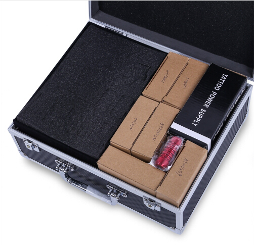 Tattoo Guns Kits 2024 Professional Kit 6 Machine Shader Liner Power Supply 50 Needles Tip With Store Box Set Three Pin US Plug