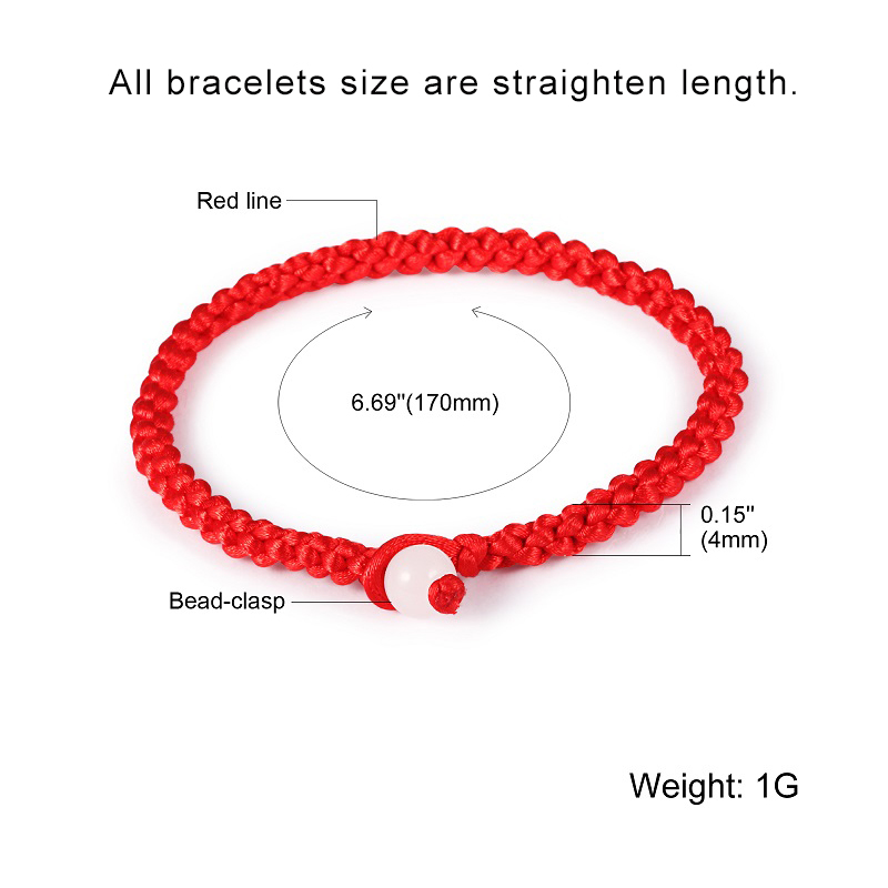 Wholesale-New Arrival Fashion Unisex Jewelry Simple Style Classic Lucky Red String Braided Rope Men Women Hand Strap Charm Bracelet MHS001