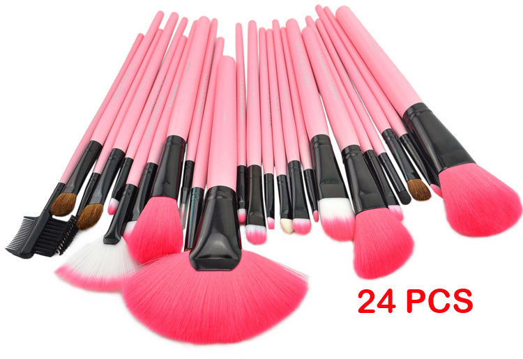 Ladies Pro Makeup Brush Eyebrow Shadow Cosmetic Set Kit +Pouch Bag 32/24 PCS New #R487