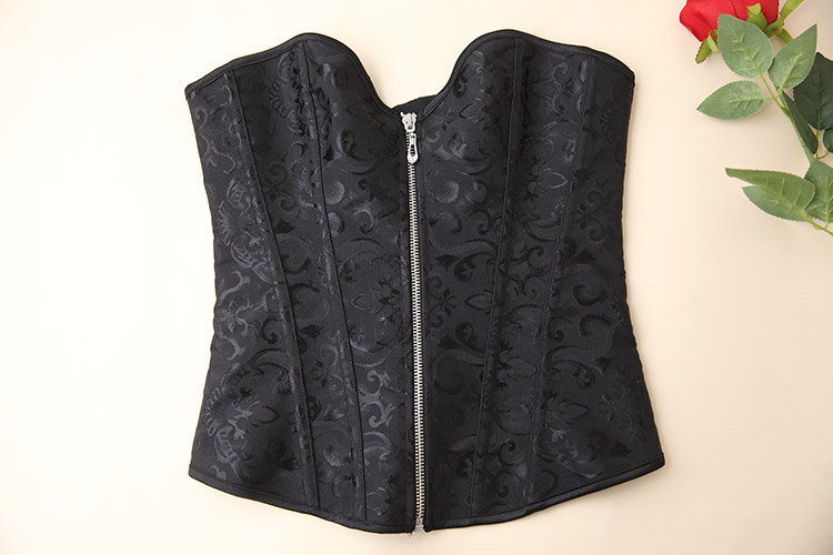 Strapless corset Steel bones Women Sexy Corset Brocade Floral Bustier Top Lace Up Back Lingerie Bodyshaper Shapewear Waist 8100