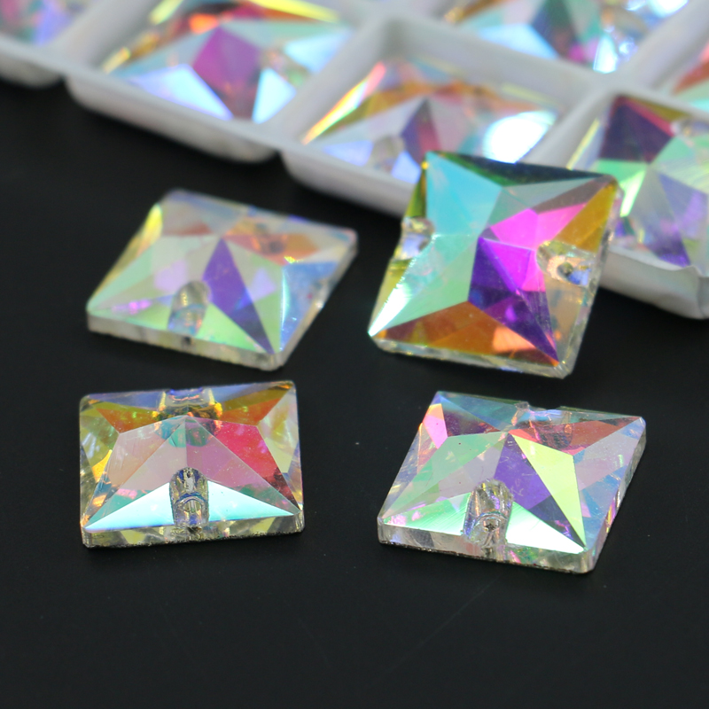 All sizes Crystal AB Squares Shape Glass Sew On Rhinestones Flatback Sew-On Crystals R3240 50pcs per bag
All sizes Crystal AB Squares Shape Glass Sew On Rhinestones Flatback Sew-On Crystals R3240 50pcs per bag