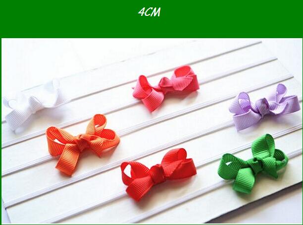 30pcs Kids mini Bows Princess Headbands Baby Hair Accessories Girls Cute Bowknot Hair bands Hair Things with slender rubber PJ5279