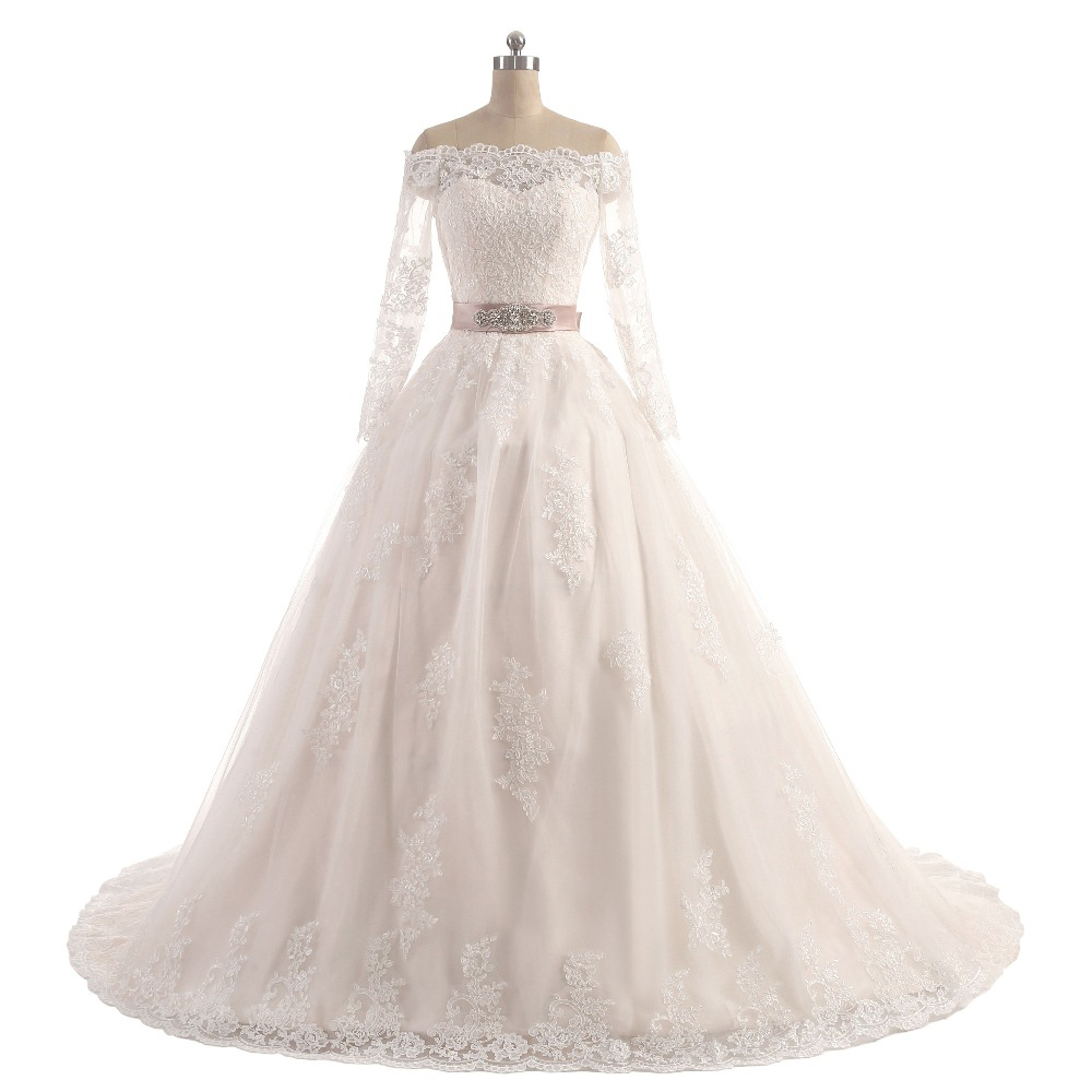 New Vestido de Casamento Elegante Do Lace 2019 Boat Neck Mangas Compridas Trem Da Capela A Linha de Apliques de Sashes, Same as image
New Vestido de Casamento Elegante Do Lace 2019 Boat Neck Mangas Compridas Trem Da Capela A Linha de Apliques de Sashes, Same as image