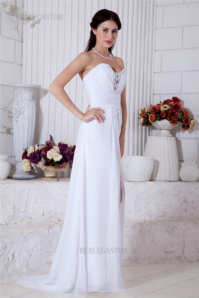 new elegant real photo chiffon wedding dresses sweetheart aline plus size wedding party bridal gowns bm35
