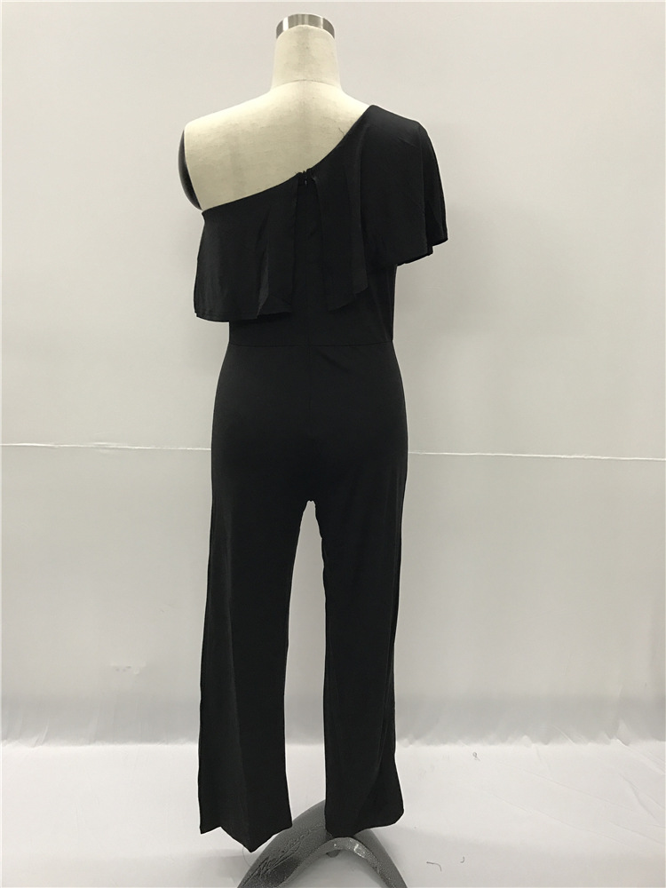 Wholesale- 2017 new style brand fashion summer jumpsuit slash neck casual jumpsuit sexy full length jumpsuit YD3512