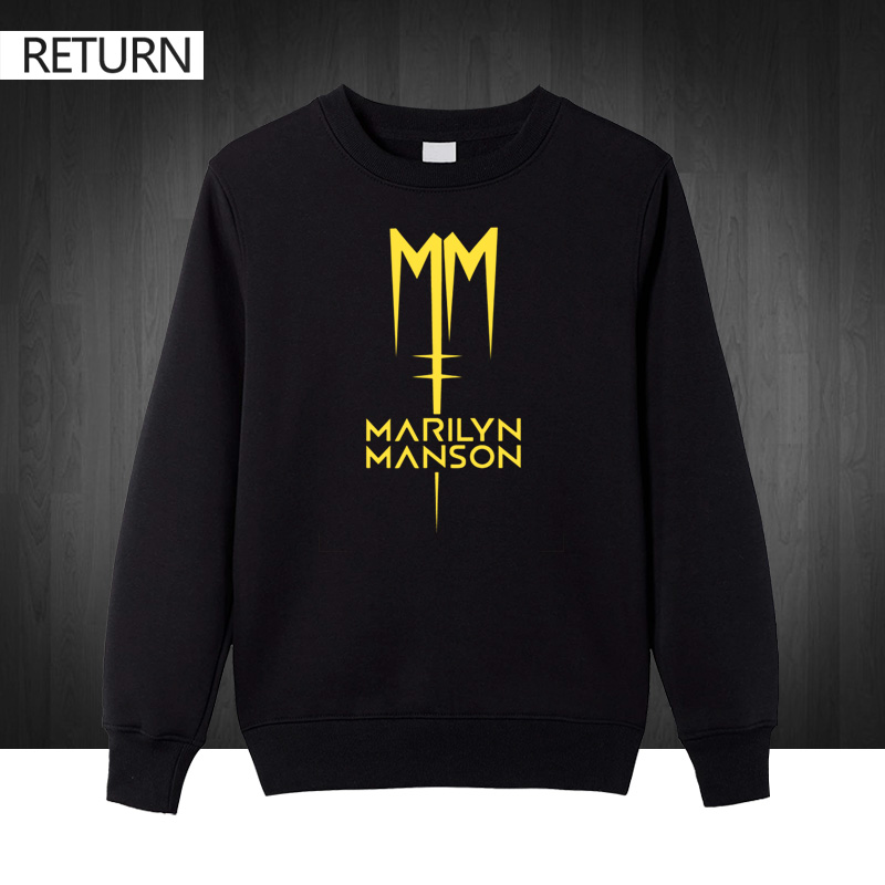 Wholesale- Classic Marilyn Manson Rock plus size printed Mens Sweat shirts Men 2016 Autumn winter Cotton Casual male pullover Hoodies, Black
Wholesale- Classic Marilyn Manson Rock plus size printed Mens Sweat shirts Men 2016 Autumn winter Cotton Casual male pullover Hoodies, Black