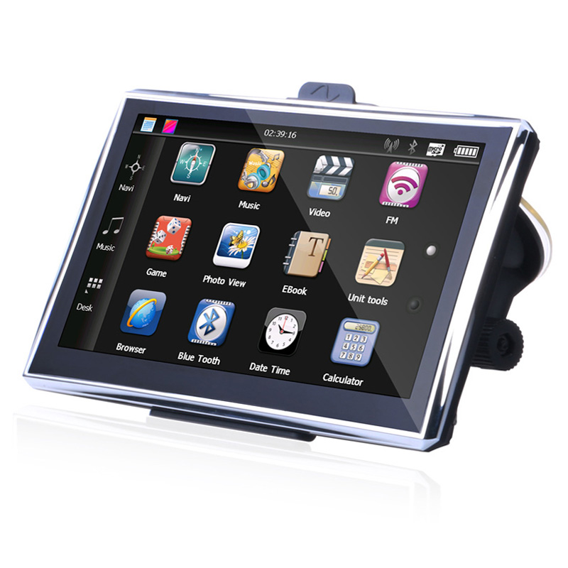 HD 7 inch Bluetooth Truck GPS Navigator Truck GPS Navigation AVIN FM WinCE 6.0 800MHZ RAM 256MB 8GB 3D Maps