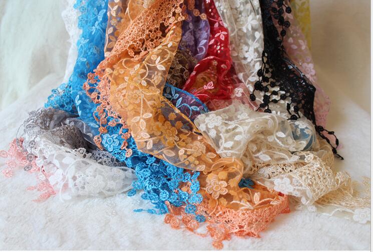 Hot fashion scarves lace shawl scarf pendant lace suspenders