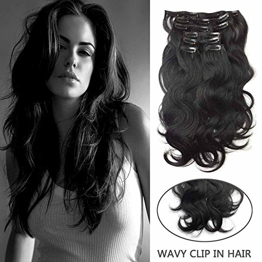 Body Wave Clip in Hair7Pcs/100g 14"-26'' Thick Full Head Wavy Clip in Human Hair Extensions #1 Jet Black Remy Clip in Hair
Body Wave Clip in Hair7Pcs/100g 14"-26'' Thick Full Head Wavy Clip in Human Hair Extensions #1 Jet Black Remy Clip in Hair