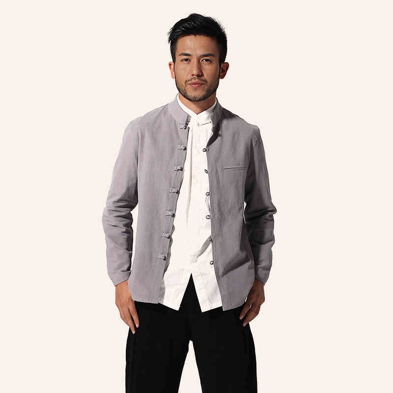 Wholesale- Gray Chinese Style Men Cotton Linen Jacket Long sleeve Coat Tang Suit Top Casual Outwear M L XL XXXL MJ057
Wholesale- Gray Chinese Style Men Cotton Linen Jacket Long sleeve Coat Tang Suit Top Casual Outwear M L XL XXXL MJ057