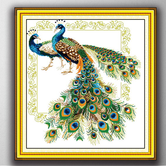 Lucky peacocks birds Handmade Cross Stitch Craft Tools Embroidery Needlework sets counted print on canvas DMC 14CT /11CT
Lucky peacocks birds Handmade Cross Stitch Craft Tools Embroidery Needlework sets counted print on canvas DMC 14CT /11CT