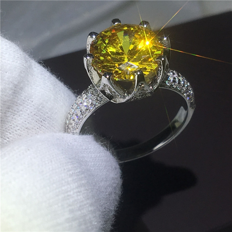 Crown Jewelry Anniversary wedding band ring for women Round Gold 5ct 5A zircon bijoux 925 Sterling silver Bridal rings Gift
Crown Jewelry Anniversary wedding band ring for women Round Gold 5ct 5A zircon bijoux 925 Sterling silver Bridal rings Gift