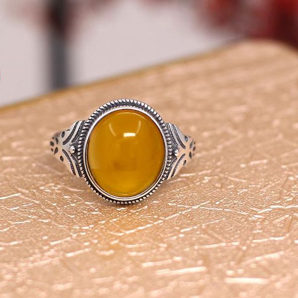 10x12mm Oval Cabochon Semi Mount Engagement 925 Sterling Silver Antique Ring