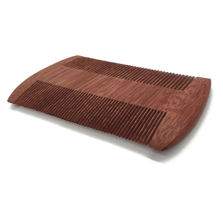 100pcs/lot Fast shipping Custom Logo Blank Amoora Wood Comb Beard Comb Double-edged Fine-toothed Comb10cm Length wood Comb