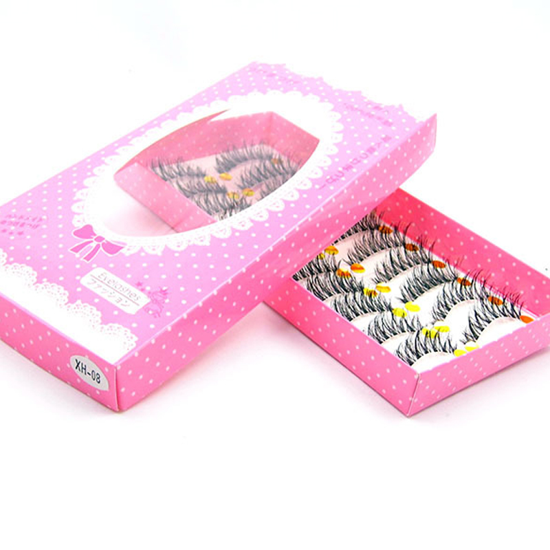 New Makeup False Eyelashes Eyelash 1 Box 10 Pairs Of False Eyelashes Naturally Thick Stage Cross False Eyelashes Smoky Makeup