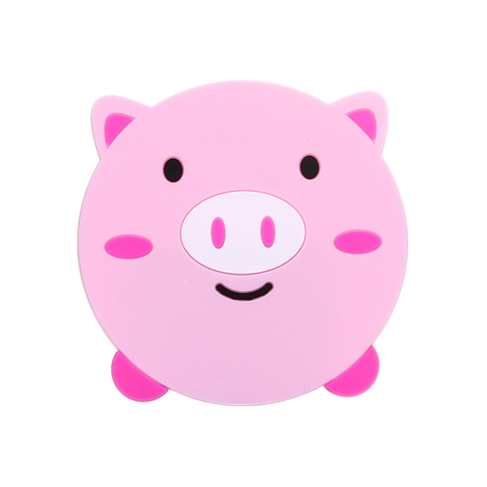 Wholesale- 1PC Animal Pattern Drinks Holder Mat Tableware Placemat Heat Resistant Pig/kitty/panda/ Frog Design Sale Mats & Pads