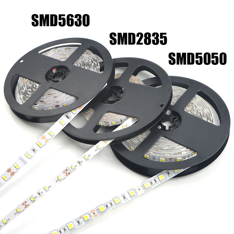 High Brightness Led Strip Lights SMD 5050 2835 5630 DC12V Flexible Leds Strips Light Waterproof 60LED/Meter 300LED 5Meter/Roll IP65 IP20 IP44 Rope Lam