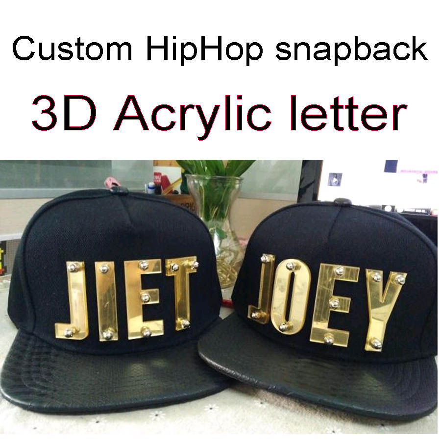 Wholesale PU Custom 3D letters Golden Men Women New Unisex Adjustable Baseball Cap DIY NAME Letter Cotton Hip Hop Cool handsome hats от DHgate WW