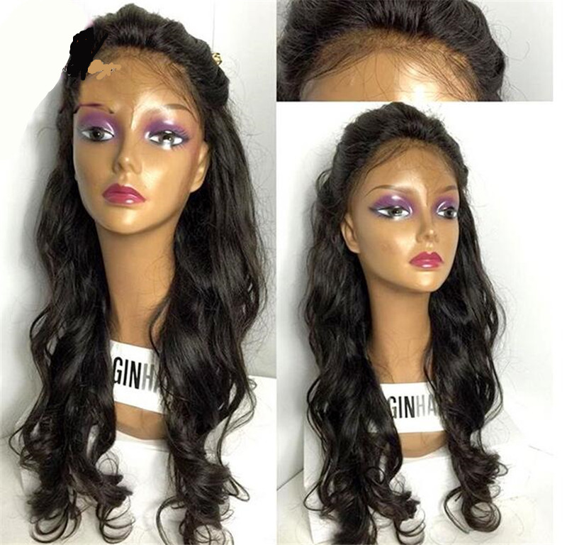 8A Glueless Lace Front Human Hair Wigs For Black Women Wet And Wavy Brazilian Full Lace Wigs With Baby Hair Wavy Lace Front Wig