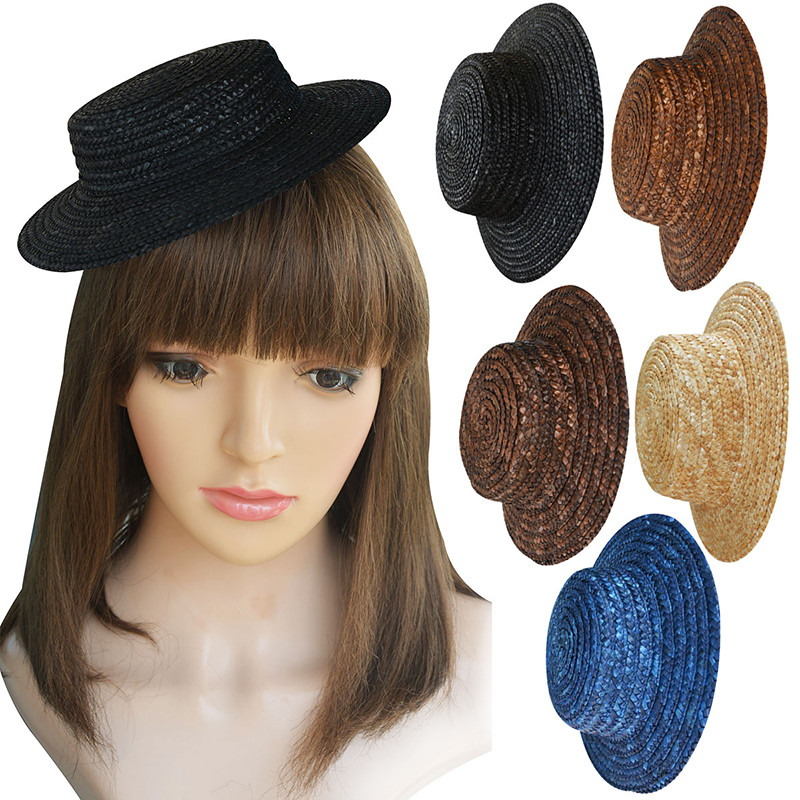 Womens Solid Color Millinery Base Mini Flat Top Straw Bowler Hat Craft Fascinators DIY Making A224, Nature
Womens Solid Color Millinery Base Mini Flat Top Straw Bowler Hat Craft Fascinators DIY Making A224, Nature