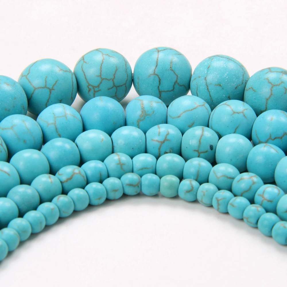 Natural Howlite Synthetic Turquoises Stone Beads Wholesale 4 6 8 10 12mm Stone Loose Beads For Bracelet Necklace DIY Jewelry Craft Material
Natural Howlite Synthetic Turquoises Stone Beads Wholesale 4 6 8 10 12mm Stone Loose Beads For Bracelet Necklace DIY Jewelry Craft Material