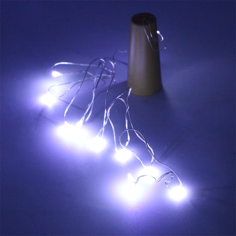10 20 LED DIY Cork Light String Wine Bottle Stopper Copper Fairy Metal Strip Wire Outdoor Holiday Christmas Party Decoration