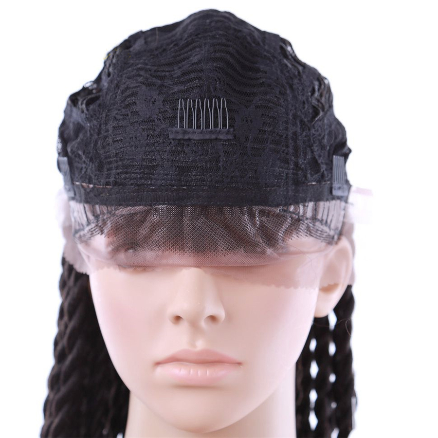 26inch 2X Twist Braids Wig Synthetic Lace Front Wig long black Senegalese Twist Wig for Women