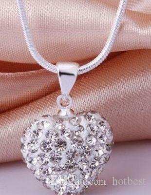 lowest price u3442 hotsale mircro pave disco Mix Colors beads clay heart silver plated crystall Crystal necklace pendant women
lowest price u3442 hotsale mircro pave disco Mix Colors beads clay heart silver plated crystall Crystal necklace pendant women
