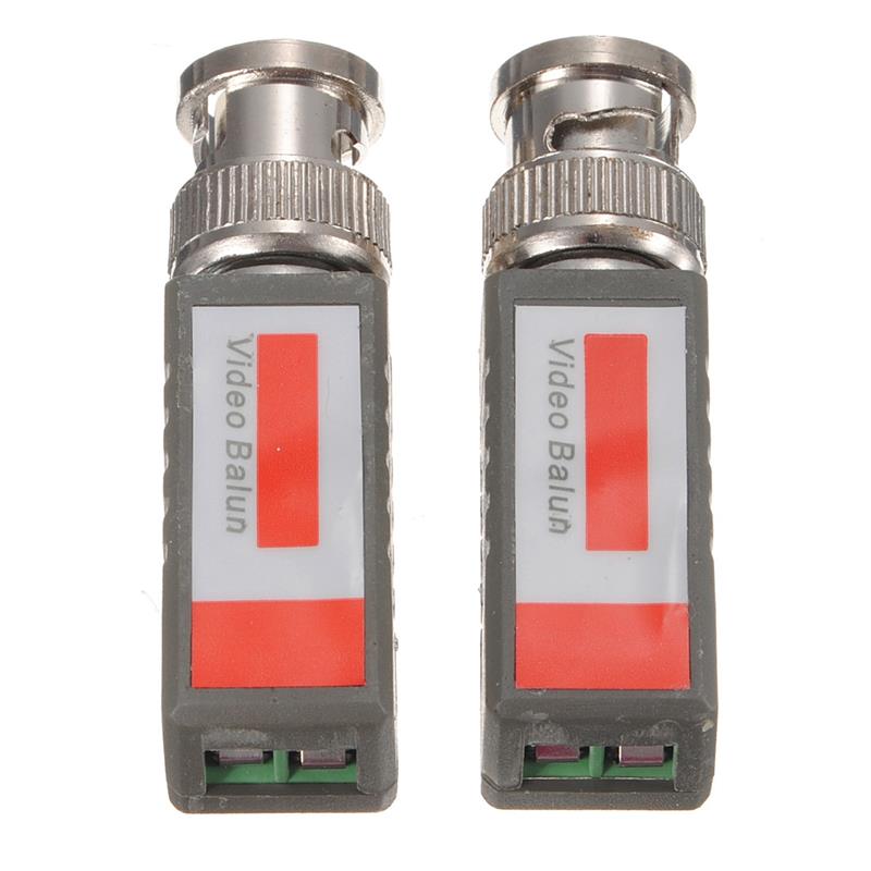 2pcs Camera CCTV Coax CAT5 To BNC Male Video Passive Balun UTP Transceiver Connector Passive Transceivers
