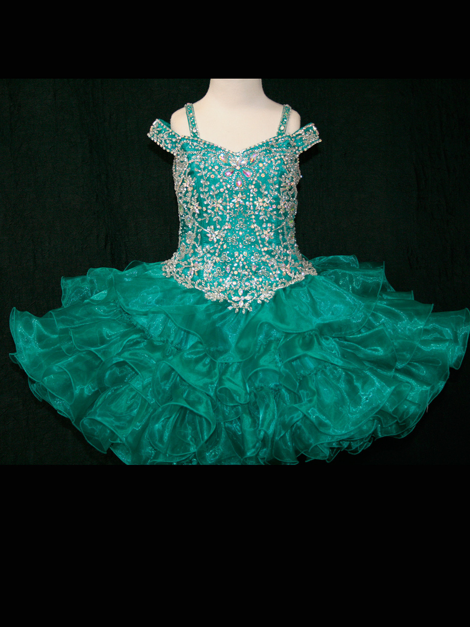 Little Rosie Cupcake Pageant Dresses for Girls 2017 Princess Toddler Pageant Dress with Ruffles Organza Skirt & Bling Bling Beading Yellow