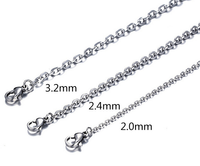 100pcs Lot Fashion Women039s Whole in Bulk Silver Stainless Steel Welding Strong Thin Rolo O Link Necklace Chain 2mm 3mm w