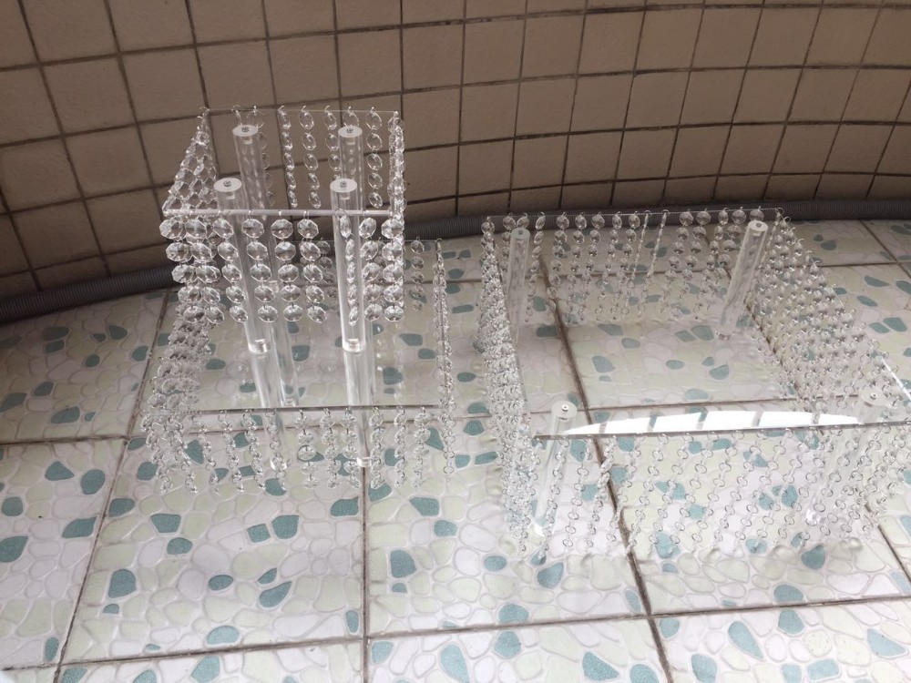 new year crystal acrylic wedding cake stand dessert table cake rack wedding centerpiece cupcake stand 3 layer squre